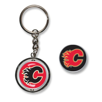 Calgary Flames přívěšek na klíče Spinner Key Ring