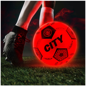 Manchester City fotbalový míč LED Glow Football - size 5