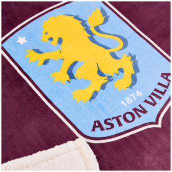 Aston Villa fleecová deka Sherpa