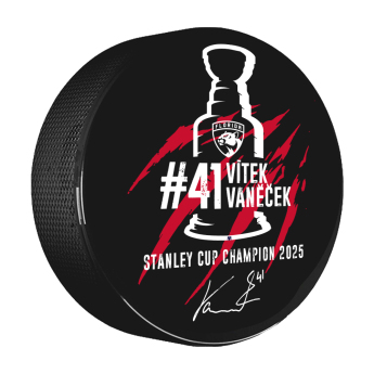 Florida Panthers puk Vítek Vaněček #92 Stanley Cup Champion 2025