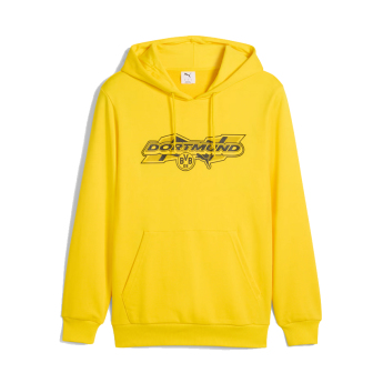 Borussia Dortmund pánská mikina s kapucí FtblCulture yellow