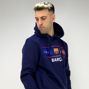 FC Barcelona pánská mikina s kapucí Return navy