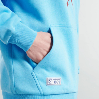 West Ham United pánská mikina s kapucí Logo blue