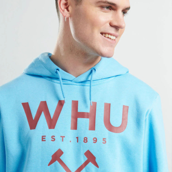 West Ham United pánská mikina s kapucí Logo blue