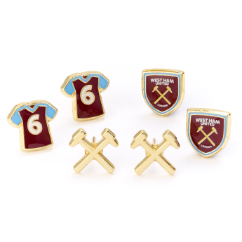 West Ham United sada náušnic three unique designs