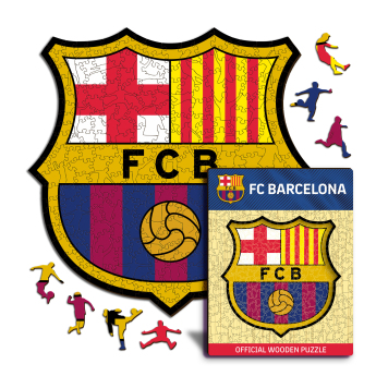 FC Barcelona dřevěné puzzle Crest 500 pcs