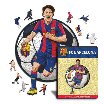 FC Barcelona dřevěné puzzle Gavi 500 pcs