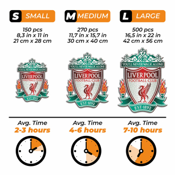 FC Liverpool dřevěné puzzle Crest 500 pcs