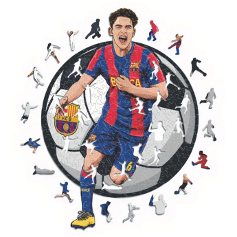 FC Barcelona dřevěné puzzle Gavi 150 pcs