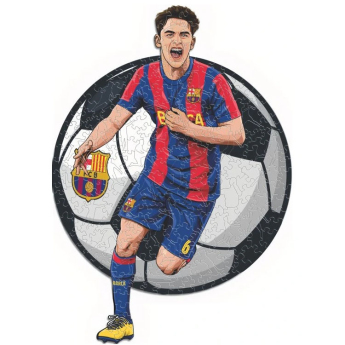FC Barcelona dřevěné puzzle Gavi 150 pcs