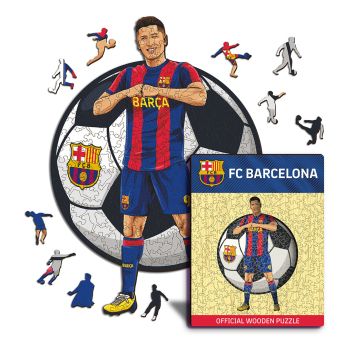 FC Barcelona dřevěné puzzle Lewandowski 150 pcs