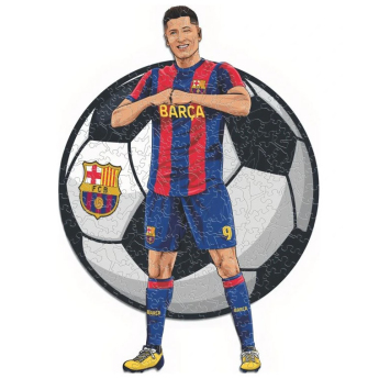 FC Barcelona dřevěné puzzle Lewandowski 150 pcs
