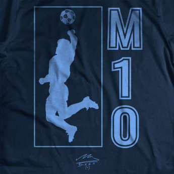 Fotbalové reprezentace pánské tričko Argentina Diego Maradona Siluete navy
