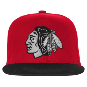 Chicago Blackhawks dětská čepice flat kšiltovka Essentials Flatbrim Snapback