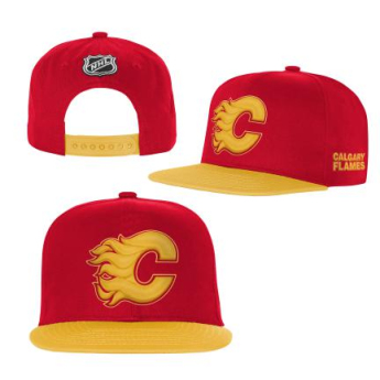 Calgary Flames dětská čepice flat kšiltovka Essentials Flatbrim Snapback