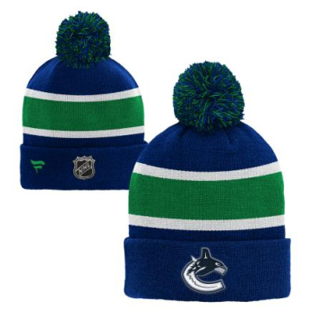 Vancouver Canucks dětská zimní čepice Cuffed Beanie With Pom blue
