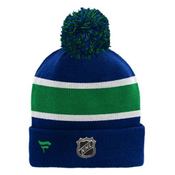 Vancouver Canucks dětská zimní čepice Cuffed Beanie With Pom blue