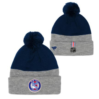 New York Rangers dětská zimní čepice Draft Cuffed Beanie With Pom