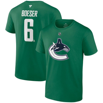 Vancouver Canucks pánské tričko Brock Boeser #6 Authentic Stack Name & Number green