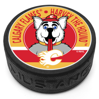 Calgary Flames puk Harvey Mascot Textured