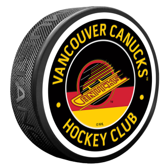 Vancouver Canucks puk Red Vintage Striped Textured