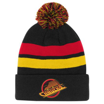 Vancouver Canucks dětská zimní čepice Cuffed Beanie With Pom black