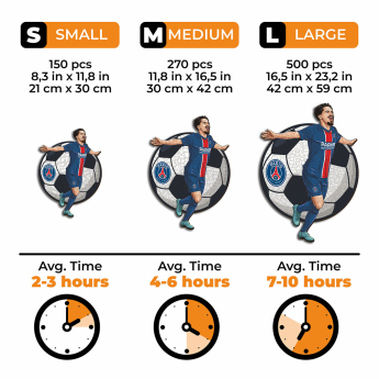 Paris Saint Germain dřevěné puzzle Vitinha 270 pcs