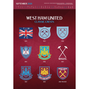 West Ham United kalendář Deluxe 2026