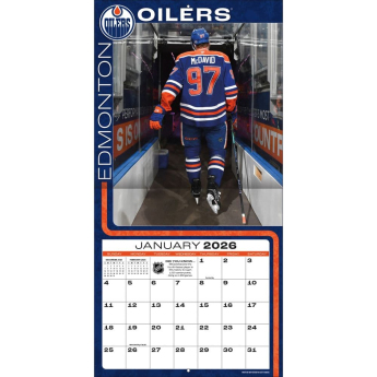 Edmonton Oilers kalendář Connor McDavid #97 2026 Wall