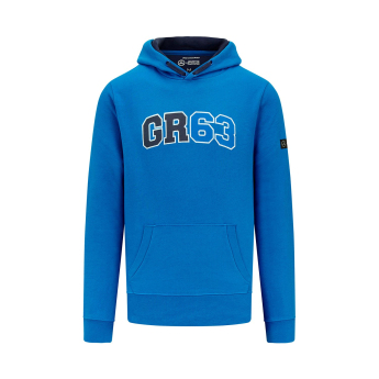 Mercedes AMG Petronas pánská mikina s kapucí George Russell blue F1 Team 2023