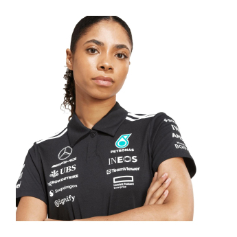 Mercedes AMG Petronas dámské polo tričko official Teamline Replica black F1 Team 2025