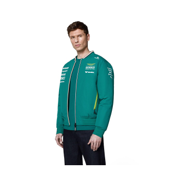 Aston Martin pánská bunda Bomber official Teamline Replica green F1 Team 2025
