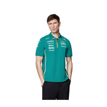 Aston Martin pánské polo tričko official Teamline Replica green F1 Team 2025