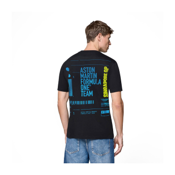 Aston Martin pánské tričko Singapore GP F1 Team 2025