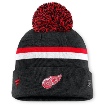 Detroit Red Wings dámská zimní čepice Authentic Pro W/Cap Cuffed Pom Beanie