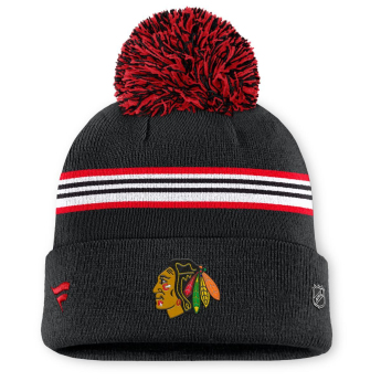 Chicago Blackhawks dámská zimní čepice Authentic Pro W/Cap Cuffed Pom Beanie