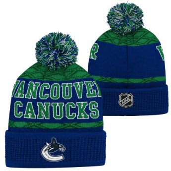 Vancouver Canucks dětská zimní čepice Puck Pattern Cuffed Pom