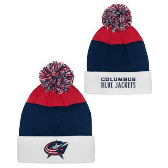 Columbus Blue Jackets dětská zimní čepice Essentials Cuffed Knit W Pom
