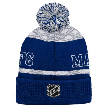 Toronto Maple Leafs dětská zimní čepice Puck Pattern Cuffed Pom