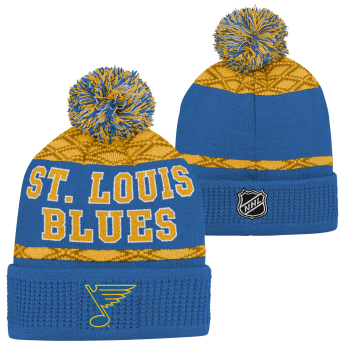 St. Louis Blues dětská zimní čepice Puck Pattern Cuffed Pom