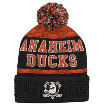 Anaheim Ducks dětská zimní čepice Puck Pattern Cuffed Pom