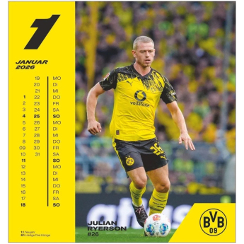 Borussia Dortmund kalendář 2026 Postcard