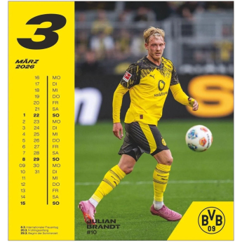 Borussia Dortmund kalendář 2026 Postcard