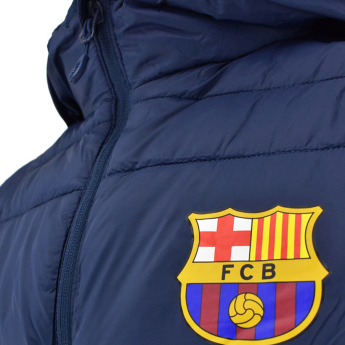 FC Barcelona dětská zimní bunda s kapucí Padded navy