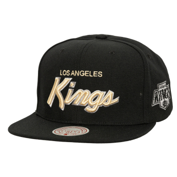 Los Angeles Kings čepice flat kšiltovka Cream Script Snapback black