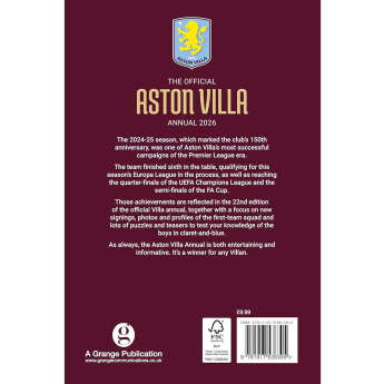 Aston Villa kniha ročenka 2026