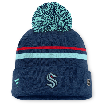 Seattle Kraken dámská zimní čepice Authentic Pro W/Cap Cuffed Pom Beanie