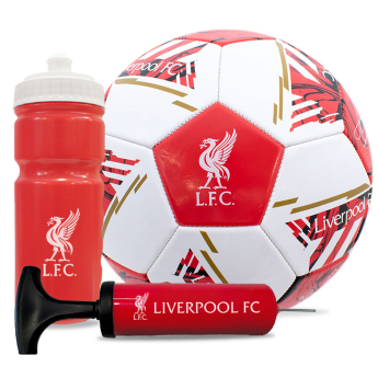 FC Liverpool fotbalový set water bottle - hand pump - size 5 ball