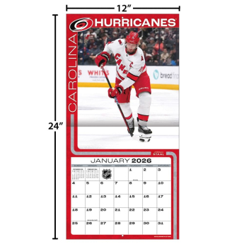 Carolina Hurricanes kalendář 2026 Wall