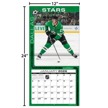 Dallas Stars kalendář 2026 Wall